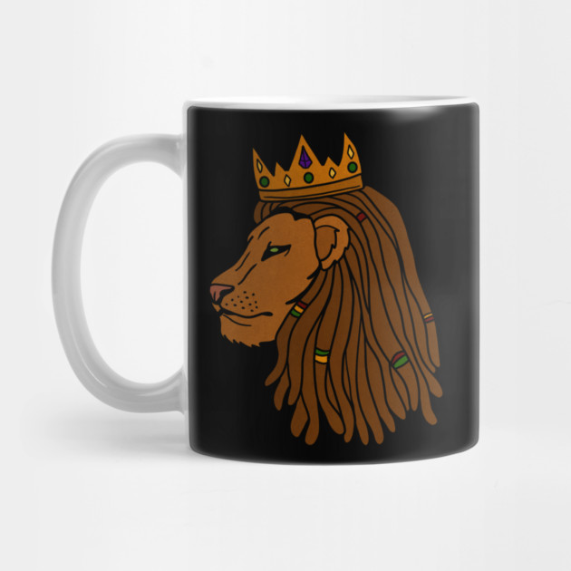 African Lion, Rasta, Dreadlocks, Lion with Crown by logiamerch