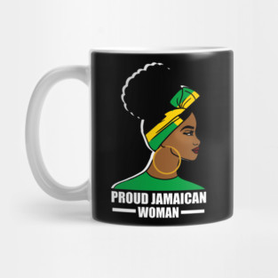 Proud Afro Jamaican Woman, Jamaica Flag Mug