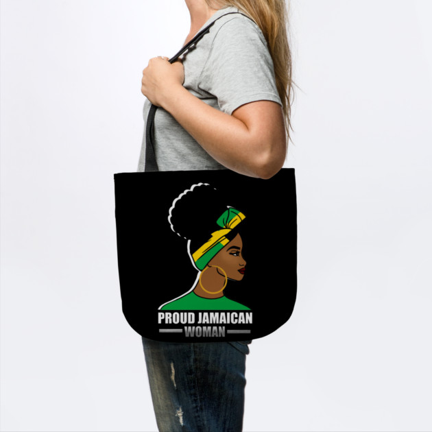 Proud Afro Jamaican Woman, Jamaica Flag by logiamerch