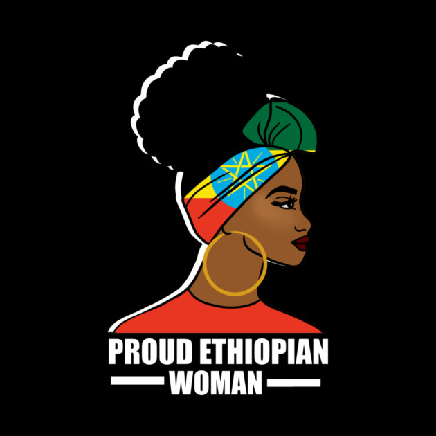 Proud Ethiopian Woman, Ethiopia Flag, Afro African by logiamerch