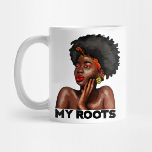 My African Roots, Black Pride, Afro African Woman Mug