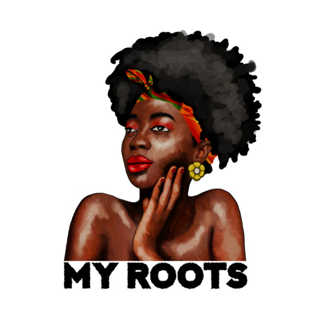 My African Roots, Black Pride, Afro African Woman by logiamerch