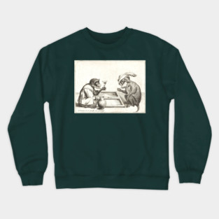 Monkey Backgammon Crewneck Sweatshirt