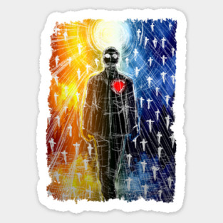 Red and blue weather Sticker
