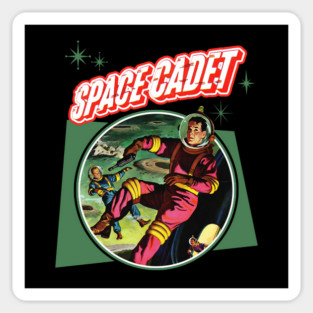 Space Cadet Outer Space Comic Book Style Vintage 50s 60s Magnet