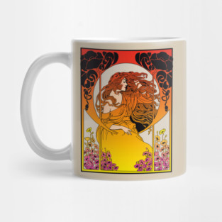 Art Deco Lady (orange) Mug