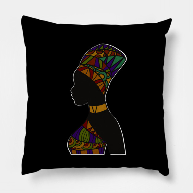 Afro African Pattern, Black Pride Pillow by logiamerch