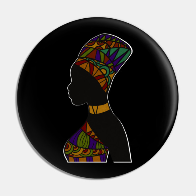 Afro African Pattern, Black Pride Pin by logiamerch