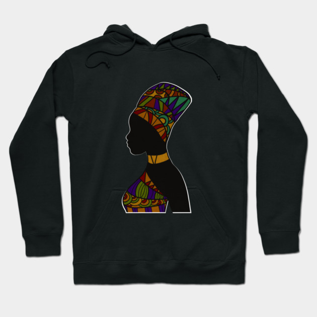 Afro African Pattern, Black Pride Hoodie by logiamerch