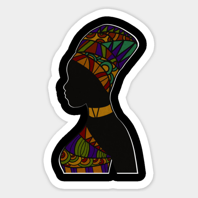 Afro African Pattern, Black Pride Sticker by logiamerch