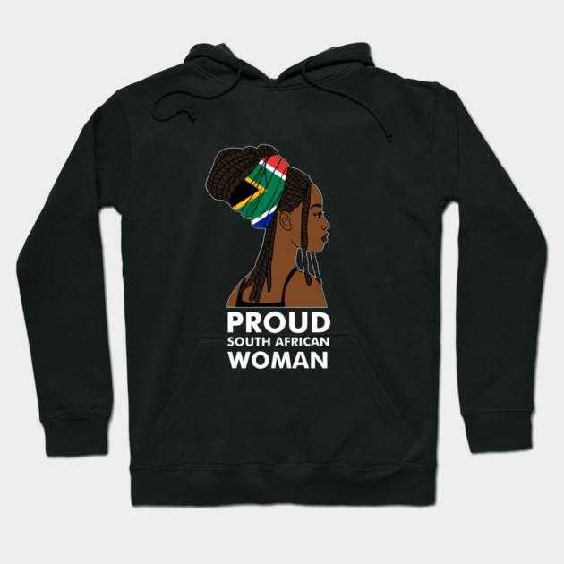 Proud South African Woman, South Africa Flag Hoodie by logiamerch