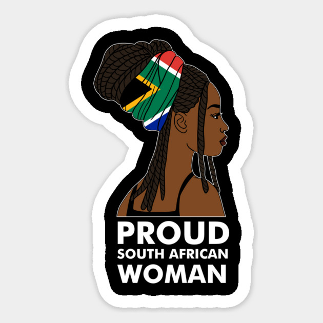 Proud South African Woman, South Africa Flag Sticker by logiamerch