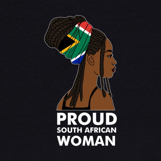 Proud South African Woman, South Africa Flag by logiamerch