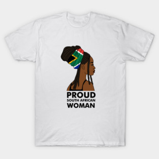 Proud South African Woman, South Africa Flag T-Shirt