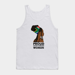 Proud South African Woman, South Africa Flag Tank Top