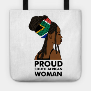 Proud South African Woman, South Africa Flag Tote