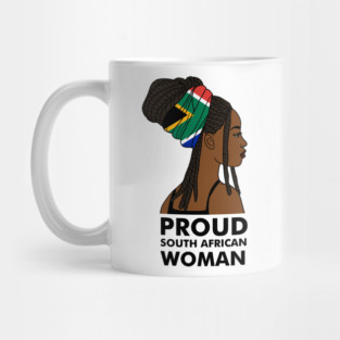 Proud South African Woman, South Africa Flag Mug