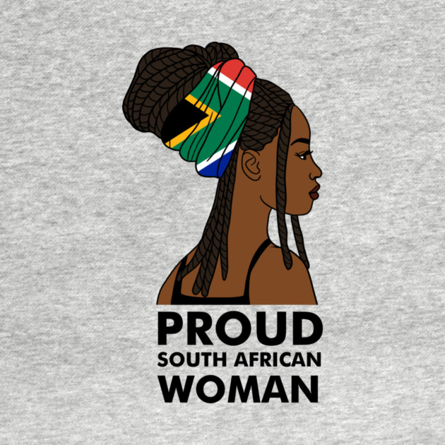 Proud South African Woman, South Africa Flag by logiamerch