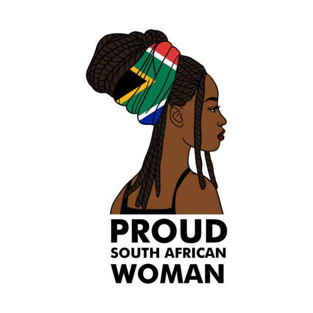 Proud South African Woman, South Africa Flag by logiamerch