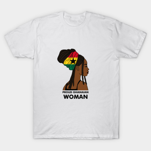 Proud Ghanaian Woman, Ghana Flag, African T-Shirt by logiamerch