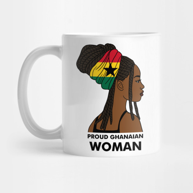 Proud Ghanaian Woman, Ghana Flag, African by logiamerch