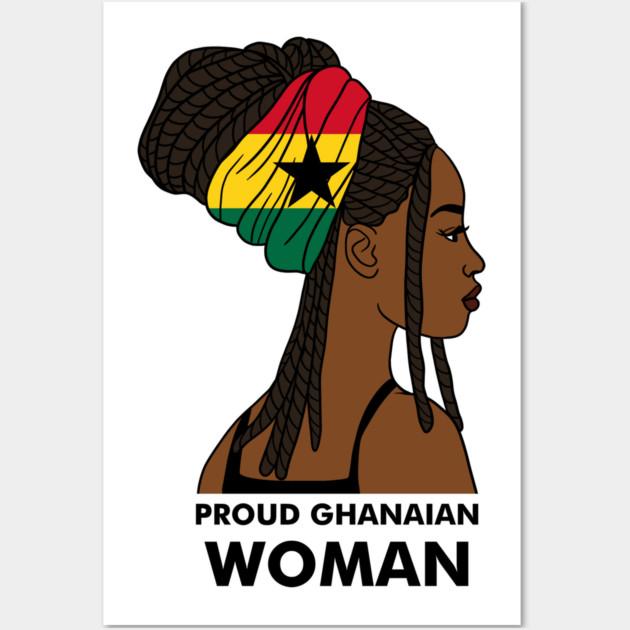 Proud Ghanaian Woman, Ghana Flag, African Wall Art by logiamerch