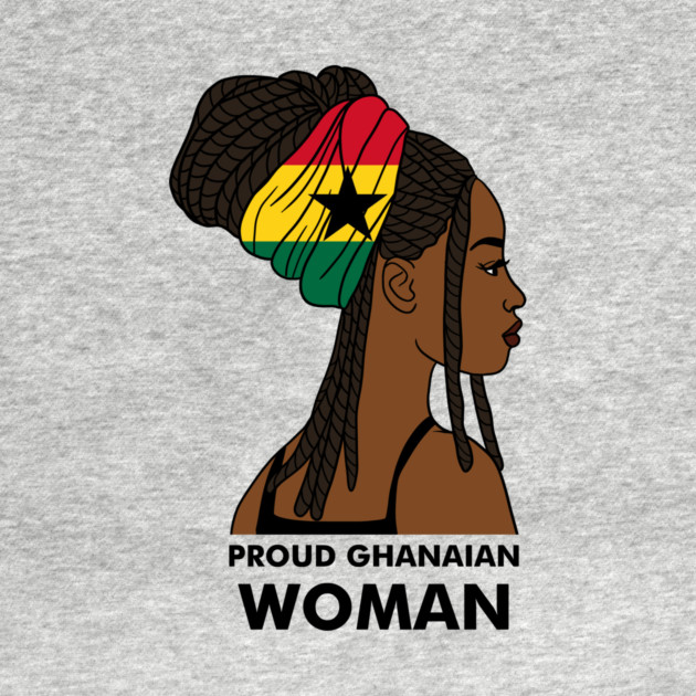Proud Ghanaian Woman, Ghana Flag, African by logiamerch