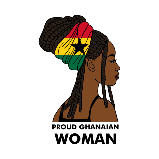 Proud Ghanaian Woman, Ghana Flag, African by logiamerch