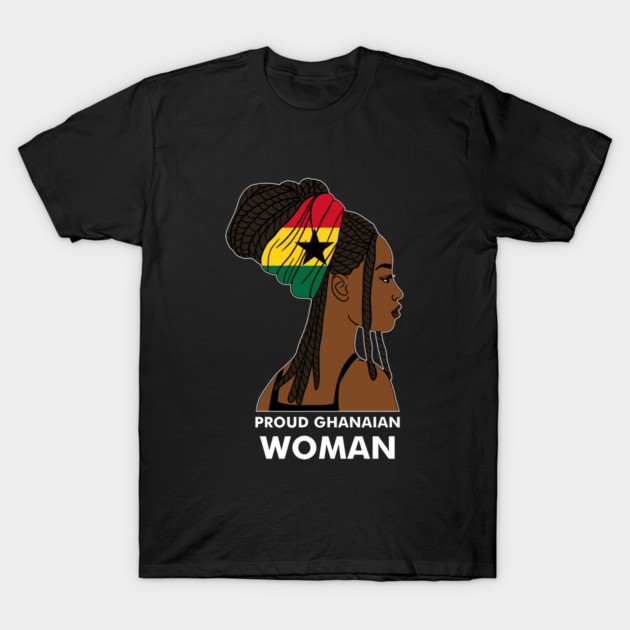 Proud Ghanaian Woman, Ghana Flag, African T-Shirt by logiamerch