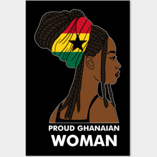 Proud Ghanaian Woman, Ghana Flag, African Posters and Art