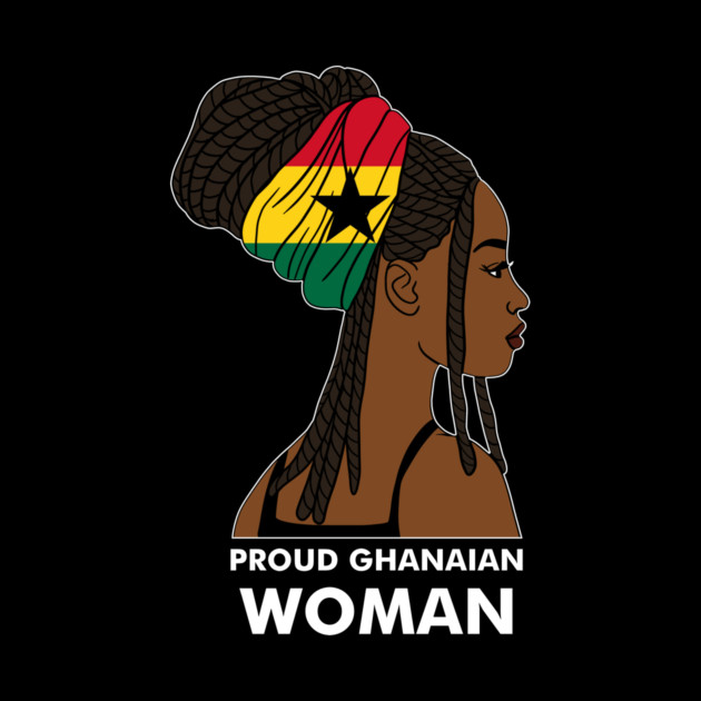 Proud Ghanaian Woman, Ghana Flag, African by logiamerch