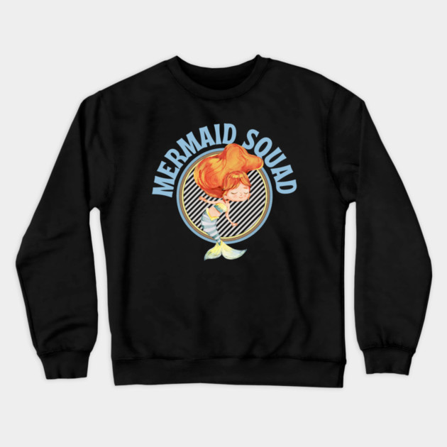 Mermaid Squad Crewneck Sweatshirt by Pixel Threads 