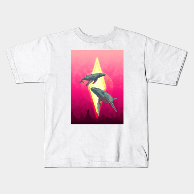 BIG WHALES Kids T-Shirt by DOSER