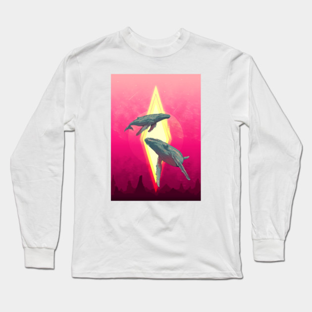 BIG WHALES Long Sleeve T-Shirt by DOSER