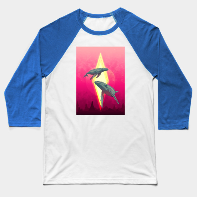 BIG WHALES Baseball T-Shirt by DOSER