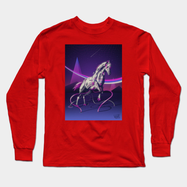 CRISTAL HORSE Long Sleeve T-Shirt by DOSER