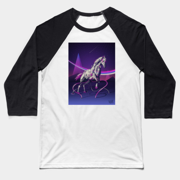CRISTAL HORSE Baseball T-Shirt by DOSER
