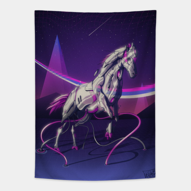 CRISTAL HORSE Tapestry by DOSER
