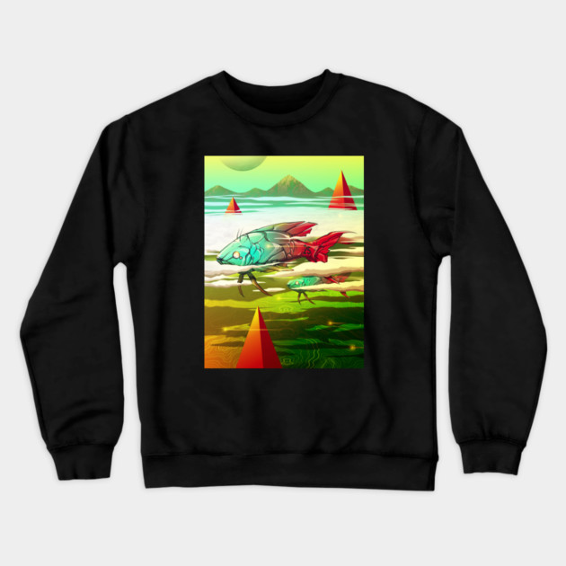 Big Fish 025 Crewneck Sweatshirt by DOSER