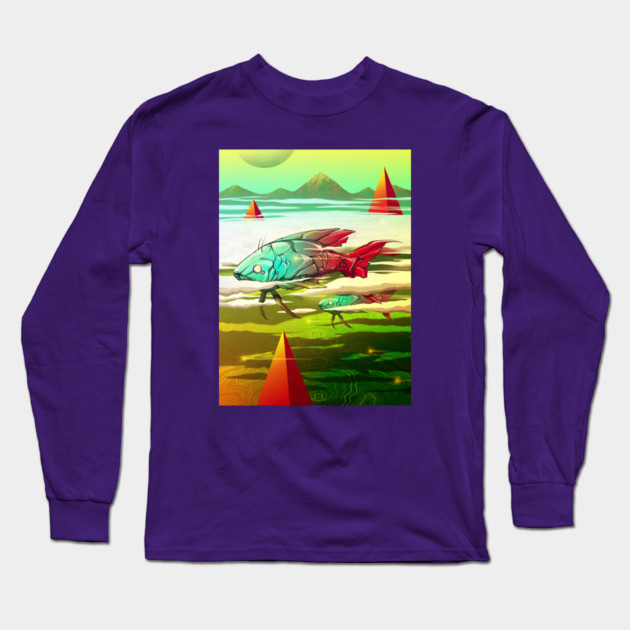 Big Fish 025 Long Sleeve T-Shirt by DOSER
