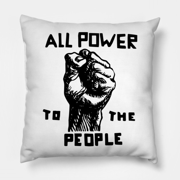All Power To The People, Black Panthers, Black Panther Logo Pillow by UrbanLifeApparel