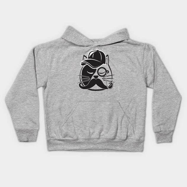 Cat Dad Kids Hoodie by Pixel Threads 