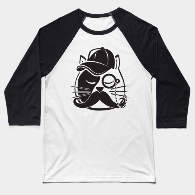 Cat Dad Baseball T-Shirt by Pixel Threads 