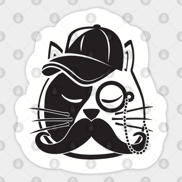 Cat Dad Sticker by Pixel Threads 