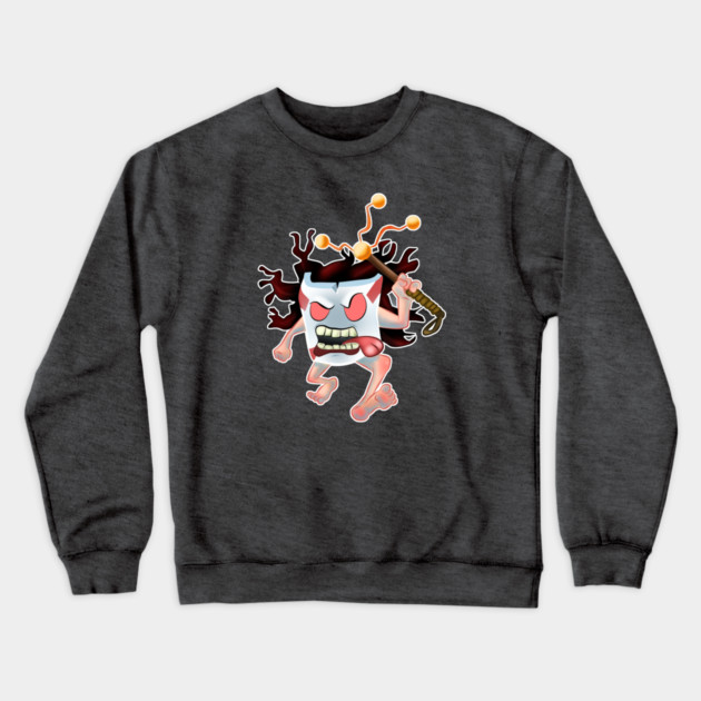 MASKED WITCH DOCTOR Crewneck Sweatshirt by droidmonkey