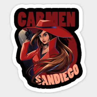 Carmen Sandiego Red Sticker