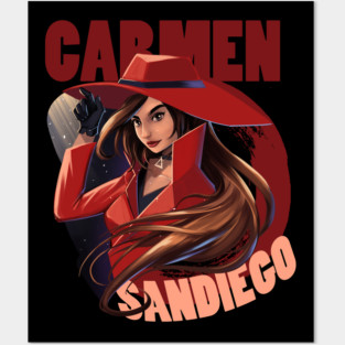 Carmen Sandiego Red Posters and Art