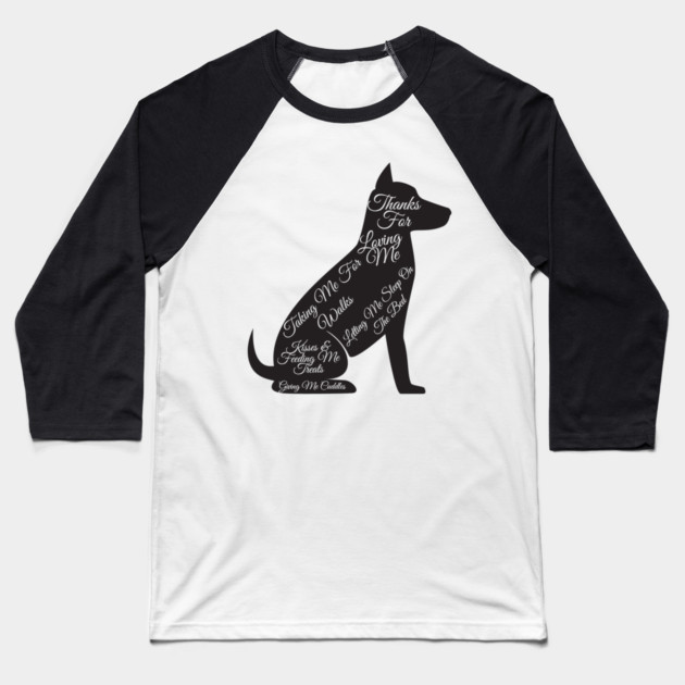 Dog Owner Baseball T-Shirt by Pixel Threads 