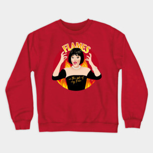 Flames on the side of my face! Crewneck Sweatshirt