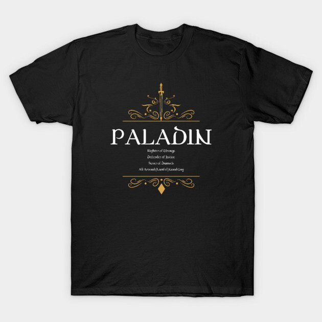 Paladin Paladins Warrior Dungeons Crawler and Dragons Slayer T-Shirt by pixeptional
